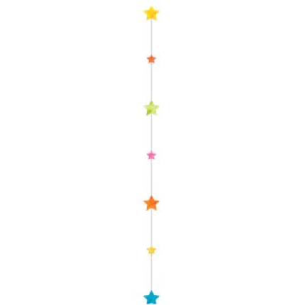 Fita Para Balão Metalizado e Glitter Estrelas Coloridas