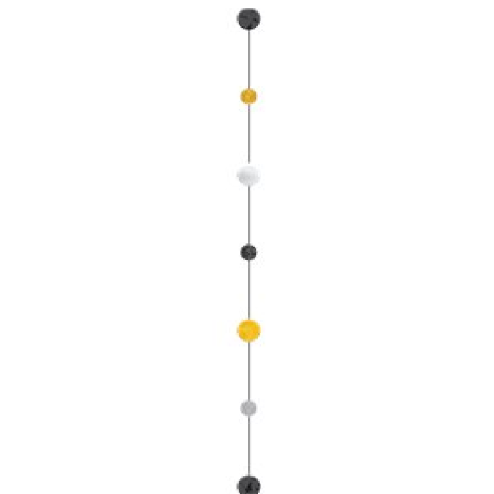 Fita Para Balão Metalizado e Glitter Ouro Prata e Preto - Image 1