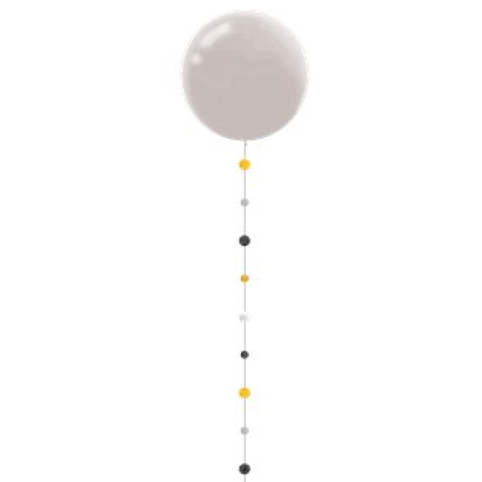 Fita Para Balão Metalizado e Glitter Ouro Prata e Preto - Image 3