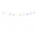 Grinalda Estrelas Cores Pastel