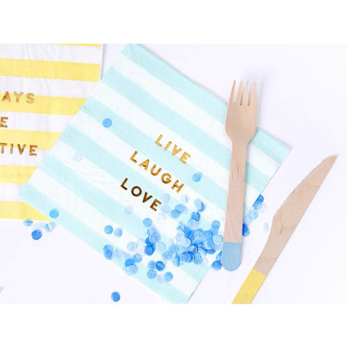 Guardanapos LIVE LAUGH LOVE Azul Claro 33cm - Pack.20 - Image 2