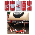 Latas Vermelhas Carro Noivos - Image 2