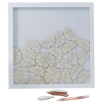 Guest Book Quadro Moldura com 30 Nuvens