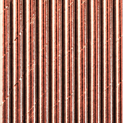Palhinhas Papel Rose Gold - Pack 10