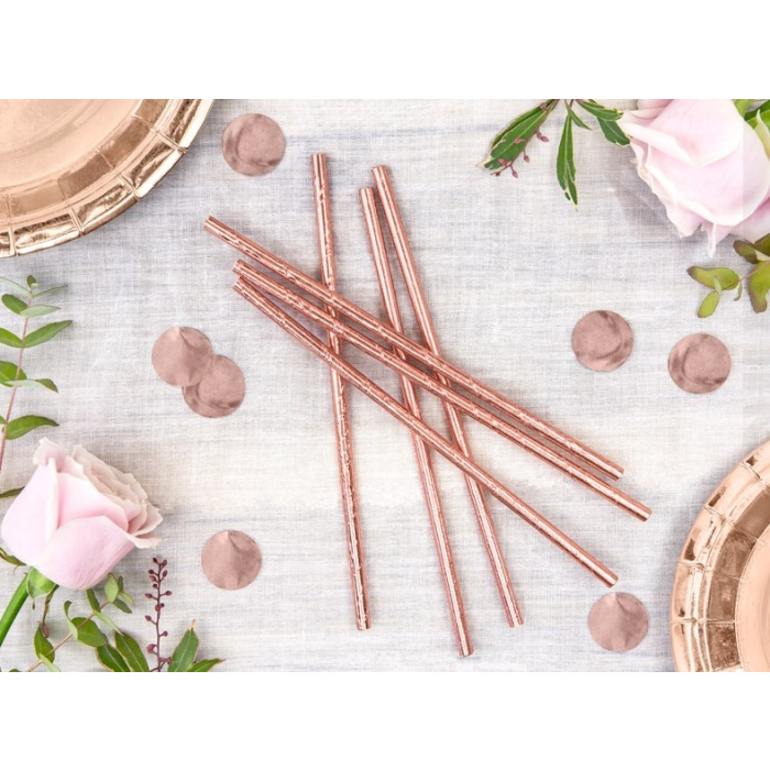 Palhinhas Papel Rose Gold - Pack 10 - Image 4