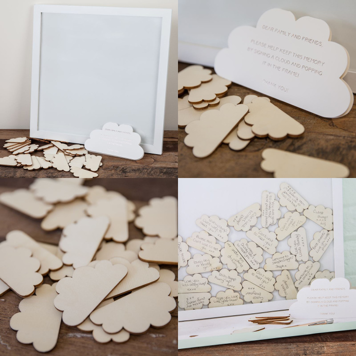 Guest Book Quadro Moldura com 30 Nuvens - Image 3