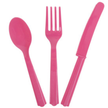 Conjunto de Talheres Rosa Forte - Pack 18