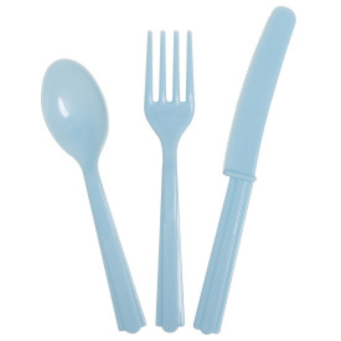 Conjunto de Talheres Azul Claro - Pack 18 - Image 1