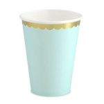 Copos Menta com Borda Ouro 220ml - Pack.6