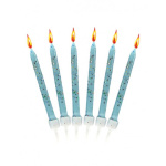 Velas Glitter Azul Claro – Pack.12 - Image 2