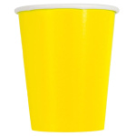 Copos Lisos Amarelo Neon - Pack 14