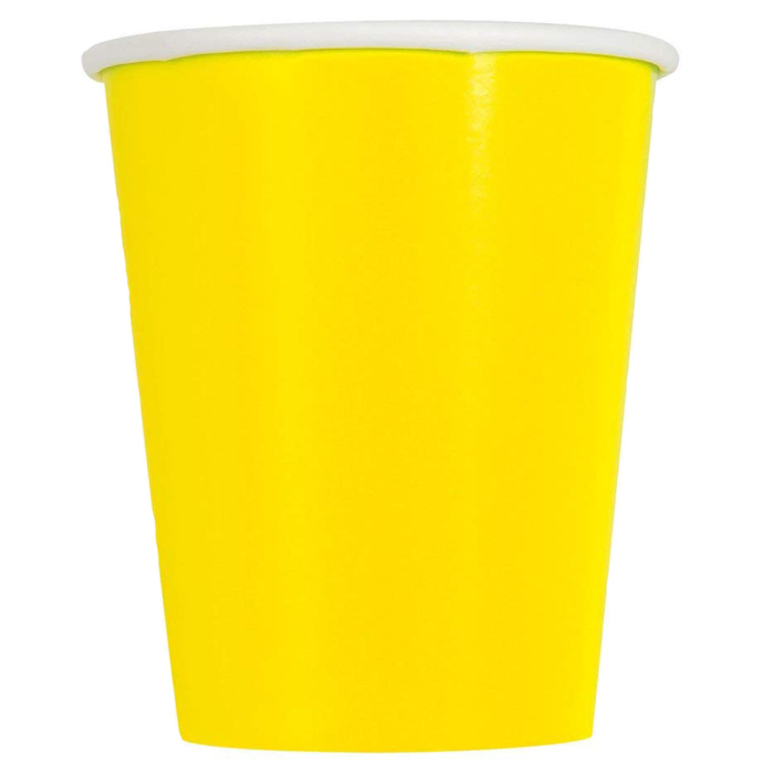 Copos Lisos Amarelo Neon - Pack 14 - Image 1