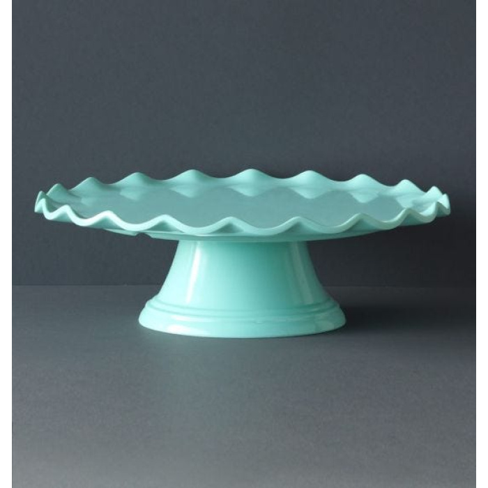 Prato de Bolo Melanina Menta com Efeito de Ondas - 27,5cm - Image 2