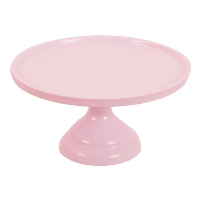 Prato Alto de Bolo Melamina Rosa Médio 23,5 cm - Image 2