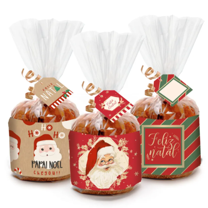 Kit Saco para Bolo Panettone 500g Natal - 10 Unidades - Image 1