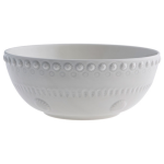Taça Saladeira Cerâmica Grande Branca Cinza Areia 30 cm - Bordallo Pinheiro