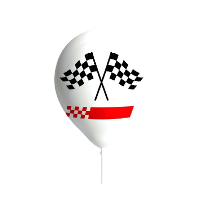 Balão Látex Carros de Corrida - 30cm