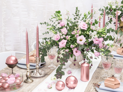 Velas Mesa Rosa Gold Metálica 24cm - Pack.10 - Image 3