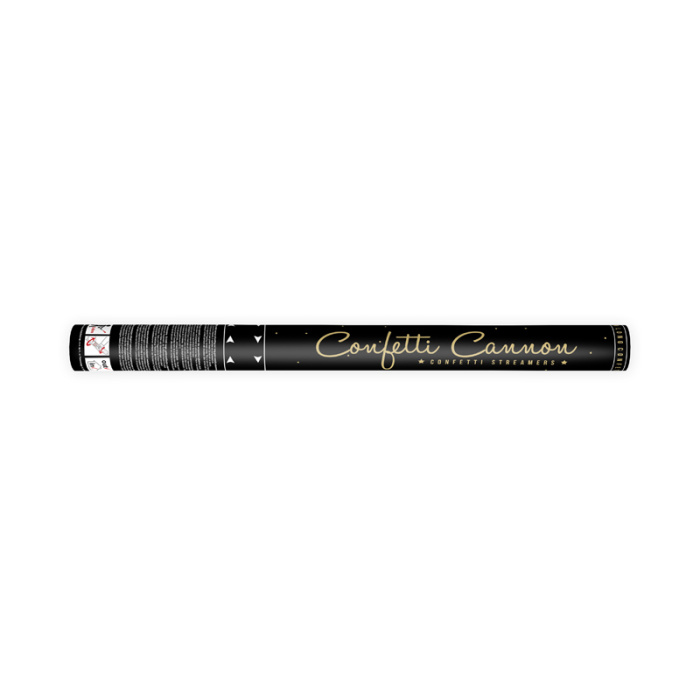 Canhão Confetis Fitas Douradas Metálicas - 60cm - Image 2