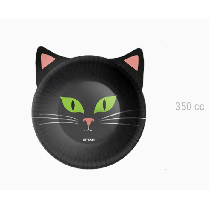 Taças Gato Preto Halloween - Pack 6 - Image 3