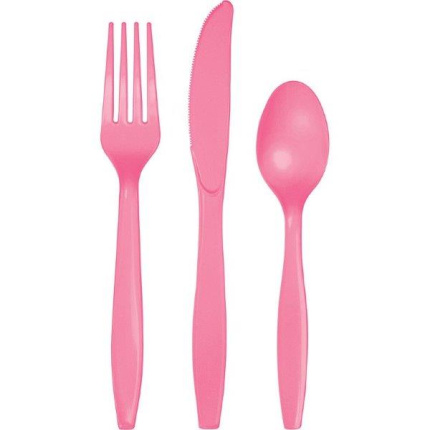 Conjunto de Talheres Rosa Candy - Pack 24