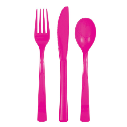 Conjunto de Talheres Rosa Forte - Pack 24