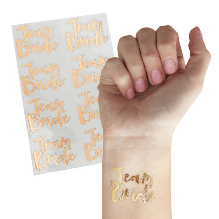 Tatuagem Temporária Despedida Solteira Ouro - Pack 16