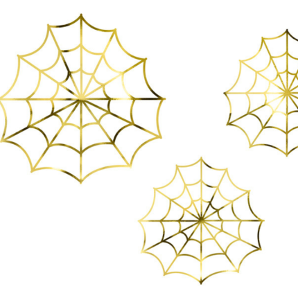 Teias de Aranha Ouro Decorativas