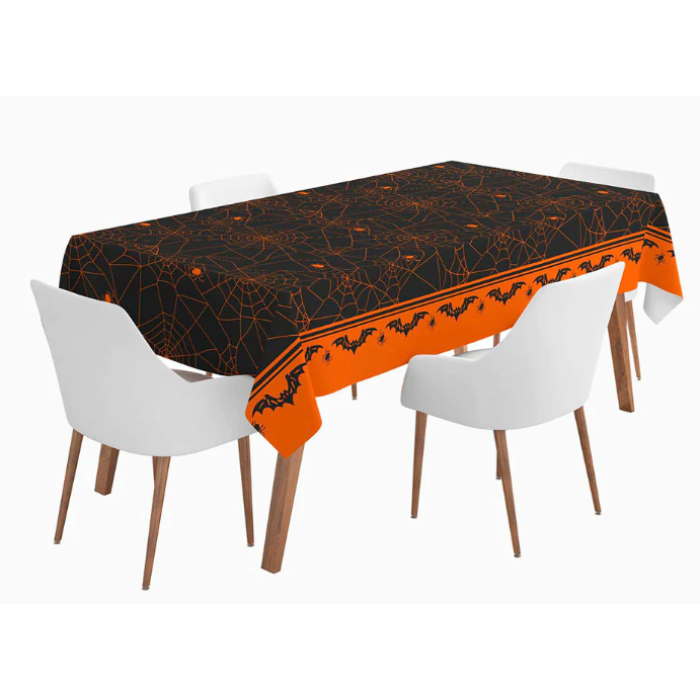 Toalha de Mesa Halloween Teias de Aranha 180cm - Image 2