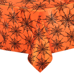 Toalha de Mesa Halloween Teias de Aranha Laranja