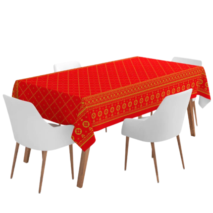 Toalha de Mesa Vermelha Motivos Natal - 140x220cm