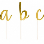 Topper Alfabeto Ouro - Pack 53