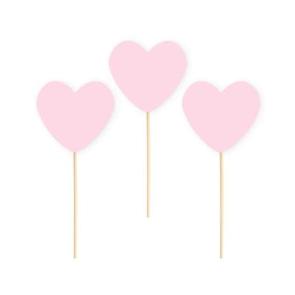 Topper Corações Rosa Claro