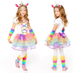 Disfarce Menina Unicórnio Arco Iris