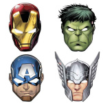 Avengers Máscaras Cartão - Pack 6