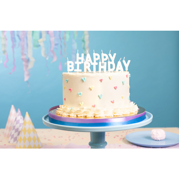 Velas 13 Letras "Happy Birthday" Brancas - Pack 13 - Image 2