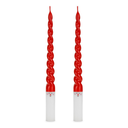 Velas Espirais Pai de Natal 25cm - Pack.2