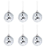 Bola de Espelhos Prata 5cm - Pack 6