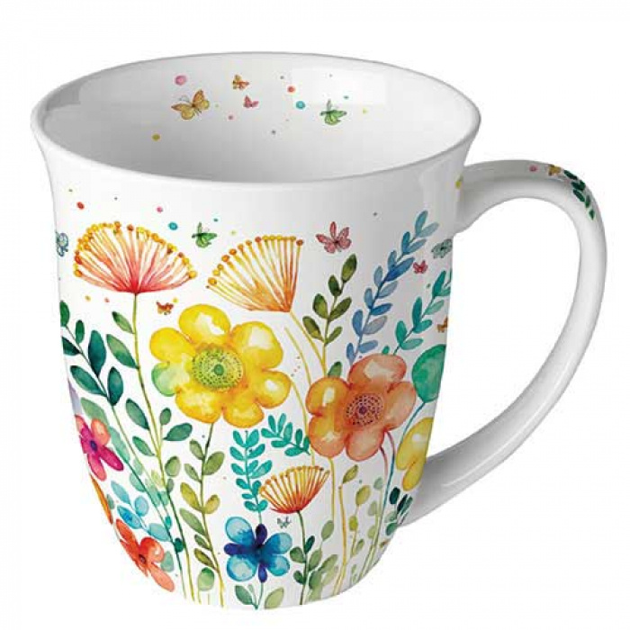 Caneca Ceramica Flores - Image 1