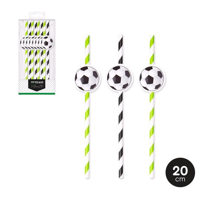 Palhinhas Papel Futebol - Pack.8 - Image 1