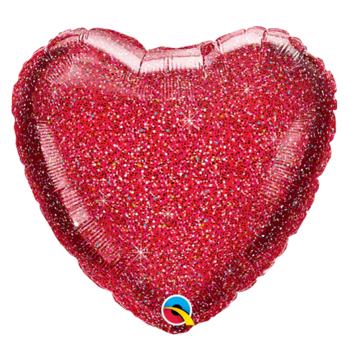 Balão Coração Graphic Vermelho - 46cm - Image 1