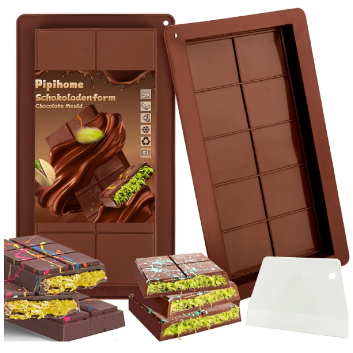 Molde Silicone Tablete Chocolate Dubai - Image 1