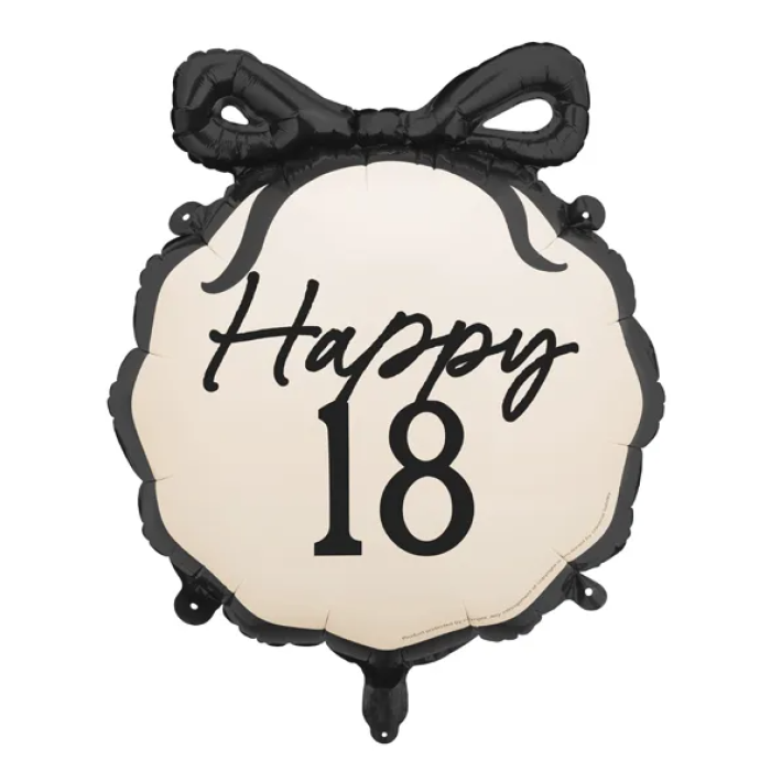 Balão "Happy 18" com Laço- 47cm - Image 1
