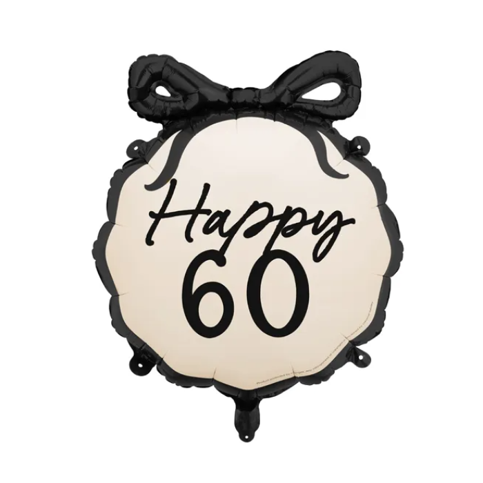 Balão "Happy 60" com Laço- 47cm - Image 1