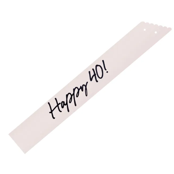Faixa "Happy 40" - 76 cm - Image 1