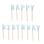 Velas Happy Birthday Azul - Pack.13