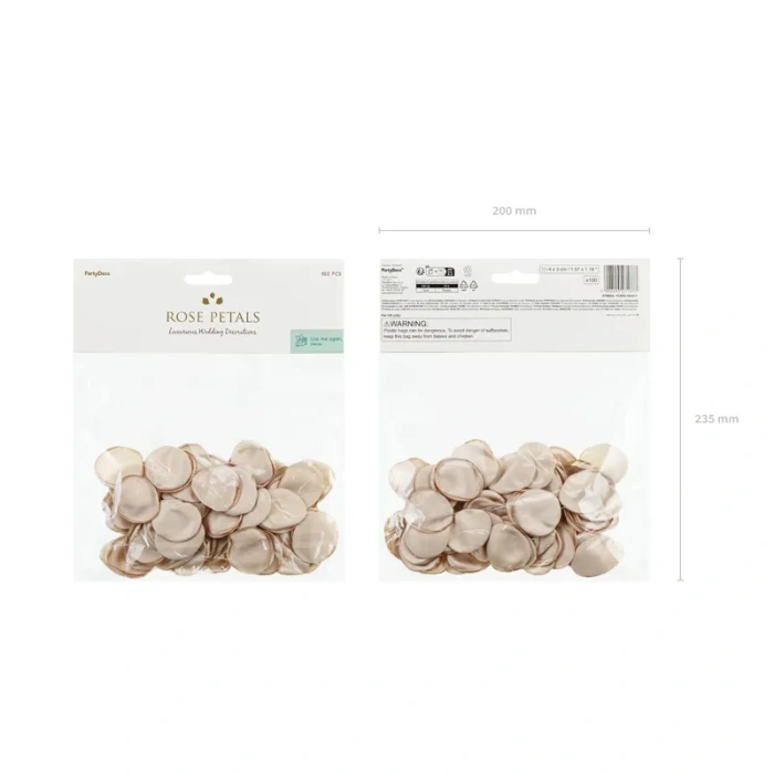 Pétalas Rosas Tecido Bege - Pack.100 - Image 3