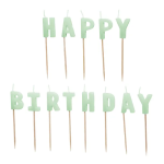 Velas Happy Birthday Menta - Pack.13