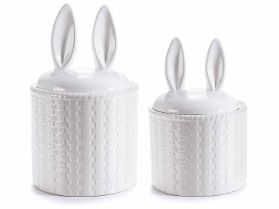 Pote Branco Orelhas de Coelho - Image 2