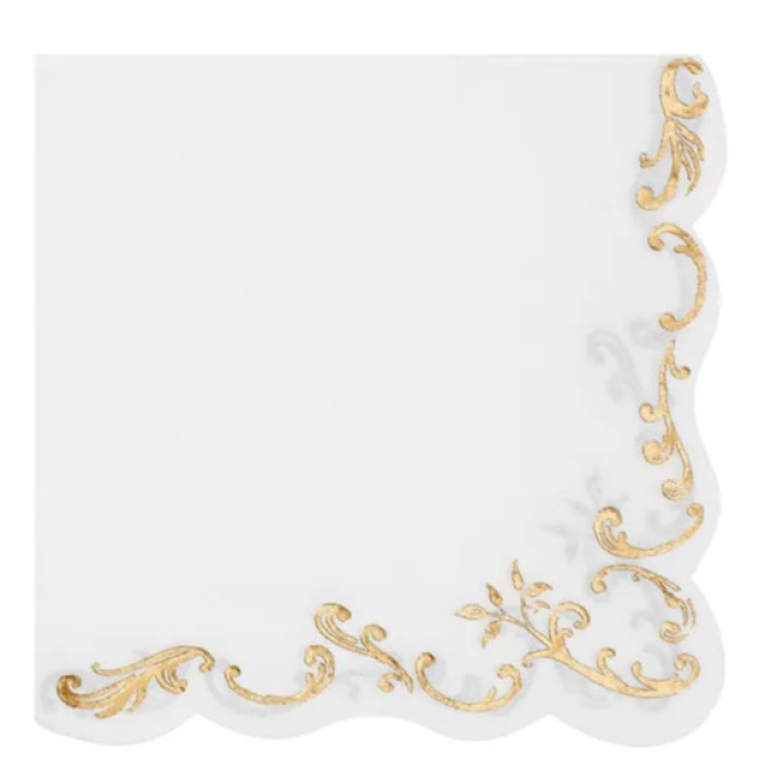 Guardanapos Branco Estampado - 33cm - Image 1